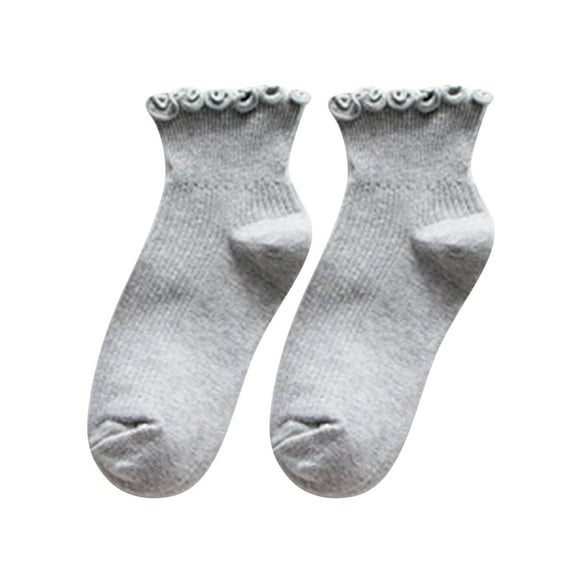 MESSUEN Socks with Ruffles for Women Mid Crew Socks Women Cotton Socks for Women Men’s Socks Vintage Socks Women's Socks Men's Socks Gray One Size
