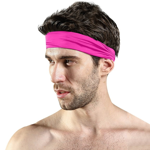 MESSUEN Sports Headbands for Women Sports Headband Men Headbands for Women's Hair Band Women Headbands for Hair Sport Headbands for Women Head Bands Hot Pink One Size