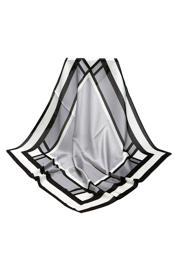 Square Hijab Satin Wrap Scarf Chiffon Scarf Capelets for Women's Winter Scarves Womens Poncho Desert Scarf Black One Size