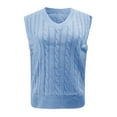 thumbnail image 1 of MESSUEN Sweater Vest Knitted Sweater Cable Knit Sweater Women Womens Top Women Shirts Dressy Summer Tops for Women Blouses for Women Dressy Casual Blue M, 1 of 5