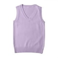 thumbnail image 1 of MESSUEN Sweater Vest Women Pull Over Sweaters Womens Cozy Sweaters for Women Denim Vest Plus Size Womens Tops Casual Womens Tops Dressy Casual Women’s Vest Purple S, 1 of 4
