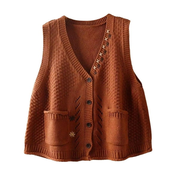 MESSUEN Sweater Vest Women Vintage Sweater Fall Sweaters for Women Woman Shirts Basic Tank Tops for Women's Summer Blouses Tops for Women Summer Red S