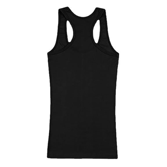 MESSUEN Tank Tops Racerback for Women Racerback Tank Tops for Women Loose Fit Crew Neck Muscle 1 Piece Pack Ribbed Tank Women's Fashion Blouses for Women Casual Black A