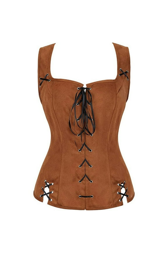 Tank Tops for Women Western Tank Tops for Women Square Neckline Crop Waistcoat Medieval Bodice Sleeveless T Shirts for Women Tops for Women Trendy Summer Gold XL
