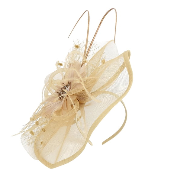 MESSUEN Tea Party Hat Fascinators Hats for Women Tea Party Headband Girls Tea Party Hat Fascinators Hat Womens Fashion Hats Tea Party Hats for Girls Yellow One Size