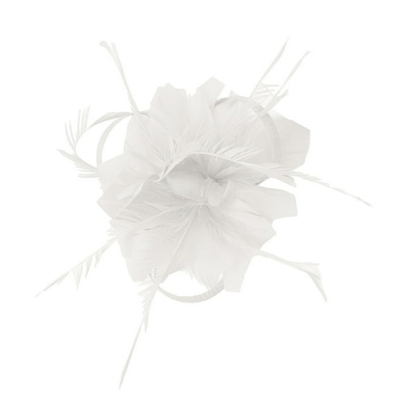 MESSUEN Tea Party Hats for Girls Hair Fascinators for Women Ladies Hats for Church Ladies Hats for Tea Party Tea Party Headwear Hats for Tea Party for Women Womens Fashion Hats White One Size