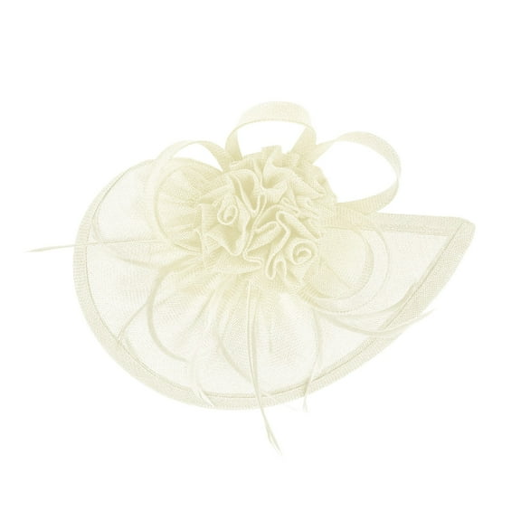 MESSUEN Tea Party Headwear Fashion Hat Womens Dress Hats Dress Hat Girls Tea Party Hat Headbands for Women Fashion Hats for Women White 2 One Size
