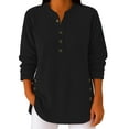thumbnail image 1 of MESSUEN Thermal Long Sleeve Women Fall Shirts for Women T Shirts for Women Loose Fit Ladies Shirts Long Sleeve Shirts Womens Sweat Shirts Women Shirt Black L, 1 of 5