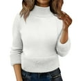 thumbnail image 1 of MESSUEN Thermal Sweater for Women Cropped Sweater Baggy Sweater Cute Long Sleeve Top Cute Women Tops Women Sweater White XL, 1 of 3