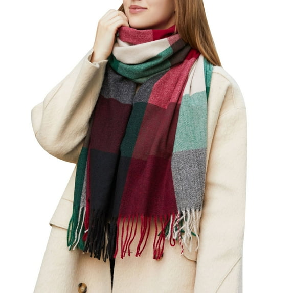 MESSUEN Thick Scarf Long Scarves for Women Long Shawl Scarf Womens Shawl Poncho for Women Poncho Sweater Women Winter Scarf for Women F One Size