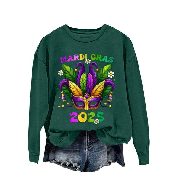 MESSUEN Thick Sweatshirts for Women Basic Tops Sweatshirt for Women Blouses for Women Dressy Casual Carnival Costume Comfort Sweatshirt Business Casual Army Green L