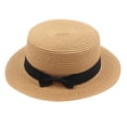thumbnail image 1 of MESSUEN Top Hat Straw Hat Beach Hats for Women Solid Beach Sun Top Hat Summer Hat Ladies Women's Visor Sun Caps Women's Sun Hats Packable Sun Hats for Women Travel Khaki One Size, 1 of 2