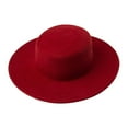 thumbnail image 1 of MESSUEN Top Hat Top Hats for Men Wide Brim Hats for Women Fashion Trendy Colour Boater Shapesombrero Winter Warm Outdoor Dresshat Dress Hats for Men Sun Hat Red 2 One Size, 1 of 3