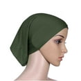 thumbnail image 1 of MESSUEN Turbans for Women Beanies Hair Bandanas for Women Hair Cap Wrap Hat Muslim Women Loss Head Turban Cap Scarf Baseball Caps Head Scarf for Women's Hair Beanie for Women Army Green One Size, 1 of 1