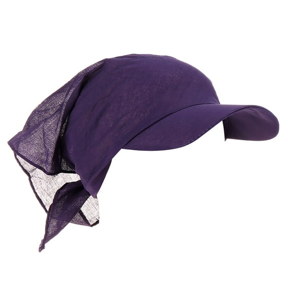 MESSUEN Turbans for Women Sun Hats for Women Turbantes Para Mujer Solid Color Outdoor Windproof and with Brim Cotton Printed Headscarf Head Coverings for Women Beanie for Women I One Size