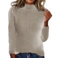 thumbnail image 1 of MESSUEN Turtleneck Sweater Women Cozy Sweaters for Women Long Sleeve Sweaters for Women Womens Summer Top Basic Womens Tank Tops Womens Basic Tee Shirts Basic Womens Tops Bronze L, 1 of 4