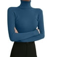 thumbnail image 1 of MESSUEN Turtleneck Sweater Women Ribbed Long Sleeve Tops for Women Long Sleeve Sweaters for Women Shirts Women Womens Basic Tops Womens Casual Tops Casual Tops a One Size, 1 of 5