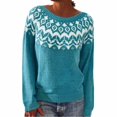 thumbnail image 1 of MESSUEN Vintage Sweater Christmas Sweaters for Women Thermal Sweater for Women Sweater Tops for Women Ladies Sweaters Sweater Top Womens Sweater Mint Green M, 1 of 5