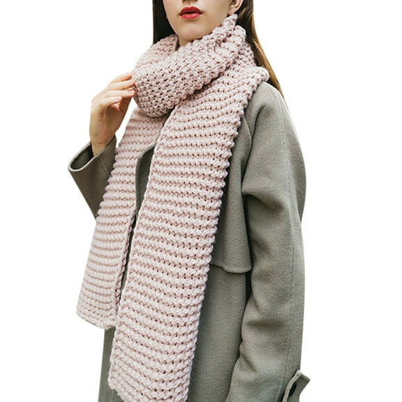 MESSUEN Warm Scarf Long Scarves for Women Thick Shawl Ladies Scarves Scarf for Women's Scarf Women's Scarves Knitted Shawl Crochet Shawl Z Pink One Size