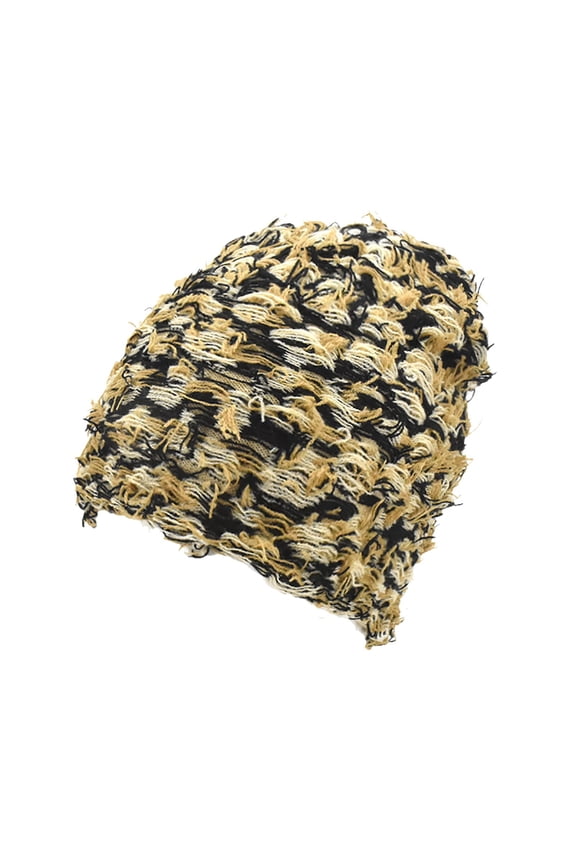 Winter Hat Beanie Beanies Knitted Fuzzy Winter Hats Thick Warm Hats for Women Men Outdoor Ski Knit Cap Women Beanie Women Hats Gold One Size