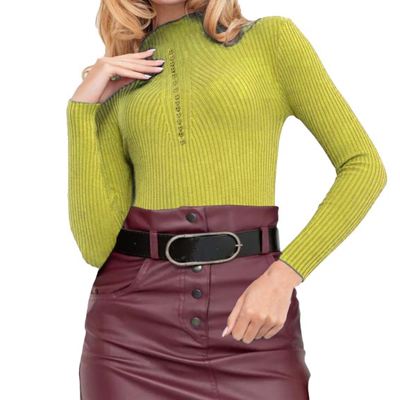 MESSUEN Winter Sweaters for Women Fitted Shirts for Women Button Up Sweaters for Women Summer Tank Tops Summer Tops for Women's Tops Casual Women's Shirts Blouses Green XL