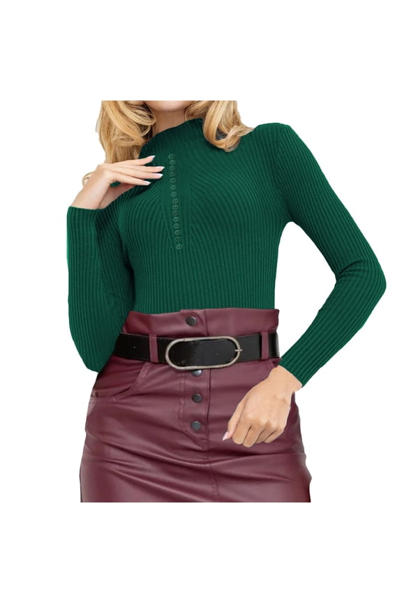 Winter Sweaters for Women Fitted Shirts for Women Button Up Sweaters for Women’s Blouses for Women Dressy Casual Basics Tops Womens Basic Tank Top Army Green L