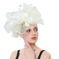 MESSUEN Women Hats Fashion Tea Party Headwear Fascinators Hat Ladies Fascinator Hats Hair Fascinators for Women Womens Tea Party Hat Tea Party Hats for Girls Beige One Size