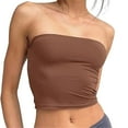 thumbnail image 1 of MESSUEN Women's Tube Top Fitted Tank Tops for Women Basic Tops Tube for Crop Going Out Strapless Tank Bandeau Outfits 2024 Clothes Womens Tank Tops Casual Blouses for Women Khaki L, 1 of 9