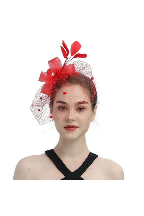 Womens Church Hats Ladies Hats for Church Ladies Hats for Tea Party Women Hats Fashion Womens Dress Hats Tea Party Headwear Fashion Hats for Women Red One Size