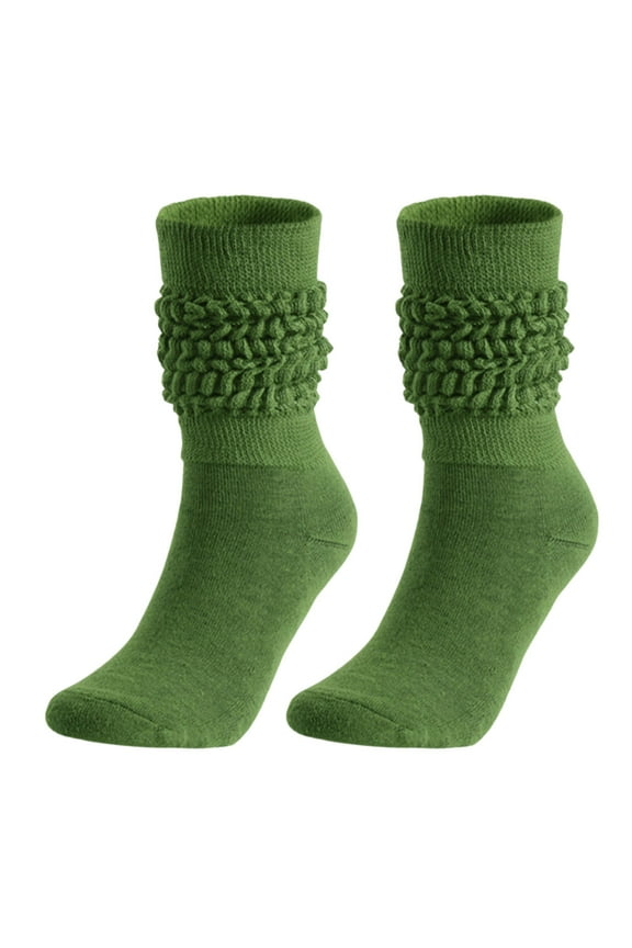 Womens Cotton Socks Mid Ankle Socks Hiking Socks Men Socks Women Mens Sock Women's Socks Men’s Socks Green One Size