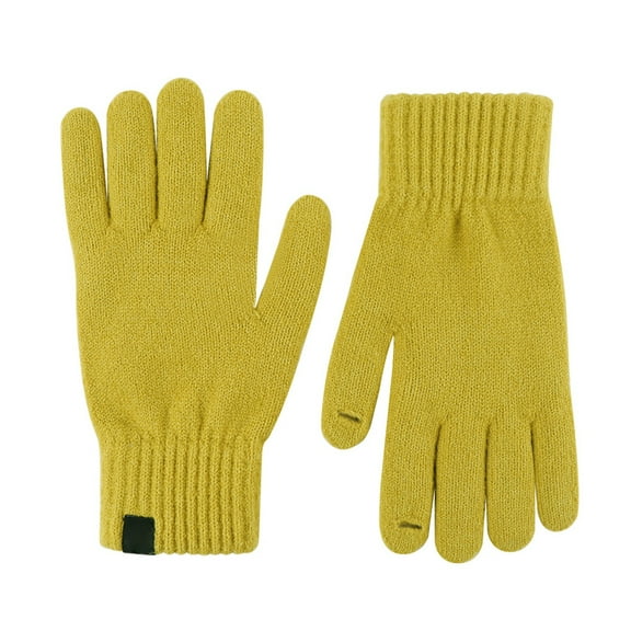 MESSUEN Womens Gloves with Touchscreen Fingers Thermal Gloves for Women Knit Gloves Cotton Gloves for Women Winter Gloves Men Women's Winter Gloves Heat Gloves Yellow A