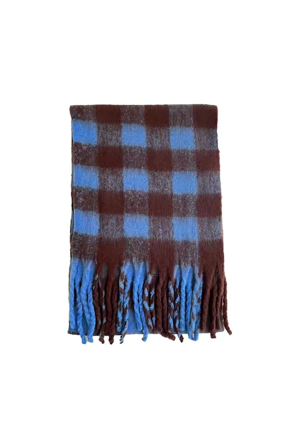 Womens Poncho Tops Long Shawl Knit Scarf Poncho Tops for Women Scarves for Women Dressy Winter Scarves Blue One Size