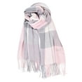 thumbnail image 1 of MESSUEN Womens Poncho Tops Long Shawl Knitted Shawl Scarf Wraps for Women's Shawls Scarf for Women Scarf Women Pink 2 One Size, 1 of 4
