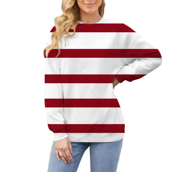 MESSUEN Womens Sweatshirts No Hood Long Sleeve Undershirt for Women Comfort Sweatshirt Ladies Long Sleeve Tops Womens Shirt Fall Shirt Women Sweatshirts Red 4 M