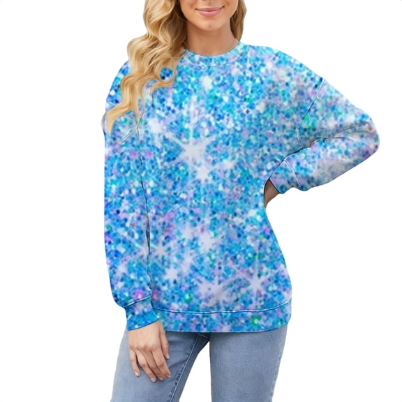 MESSUEN Womens Sweatshirts No Hood Long Sleeve Undershirt for Women Comfort Sweatshirt Women Long Sleeve Tops Fall Sweatshirts Cute Tops Women’s Tops Sky Blue 2 M