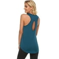 thumbnail image 1 of MESSUEN Womens Workout Tank Tops Open Back Tops for Women Crew Neck Muscle Yoga U Neck Solid Ice Silk Underlay Shirt Casual Shirts for Women Dressy Summer Tops for Women Blue L, 1 of 9