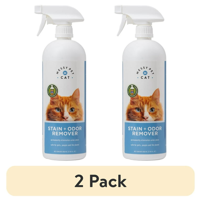 2 pack MESSY PET CAT Stain and Odor Remover with Natural Enzymes 27.5 oz Walmart