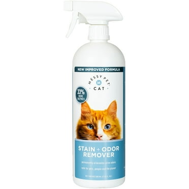 Messy Pet Cat Stain   Odor Remover Cleans Urine Smells from Carpet, Couch, Mattress - 27 oz
