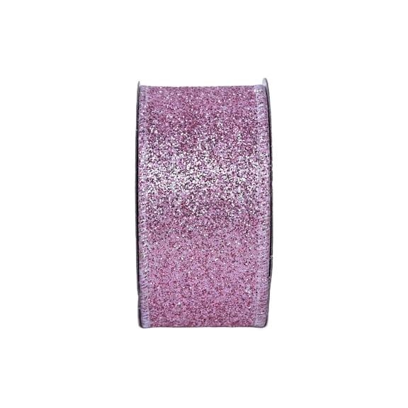 Gwen Studios 1.5" Metallic Light Pink Wire Ribbon, 3 yards