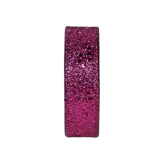 Gwen Studios 7/8" Glitter Metallic Dark Pink Ribbon, 3 yards