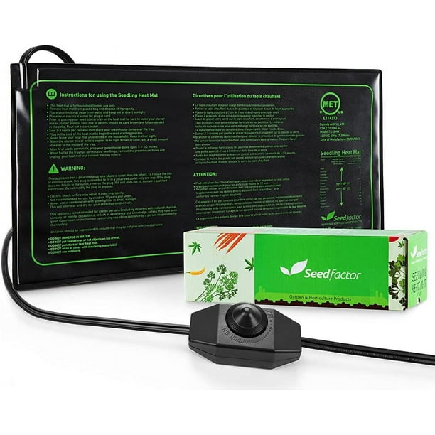 MET Certified Seedling Heat Mat, Seedfactor Adjustable Temperature