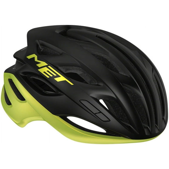 MET Estro MIPS Helmet Safe-T Upsilon Fit Black/Lime Yellow Metallic Glossy Small