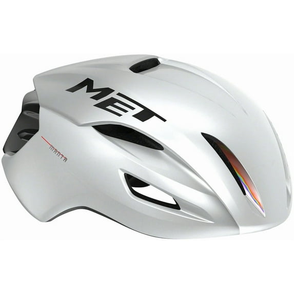 MET Manta MIPS Road Tri/TT Helmet In-Mold EPS Glossy White Holographic, Large