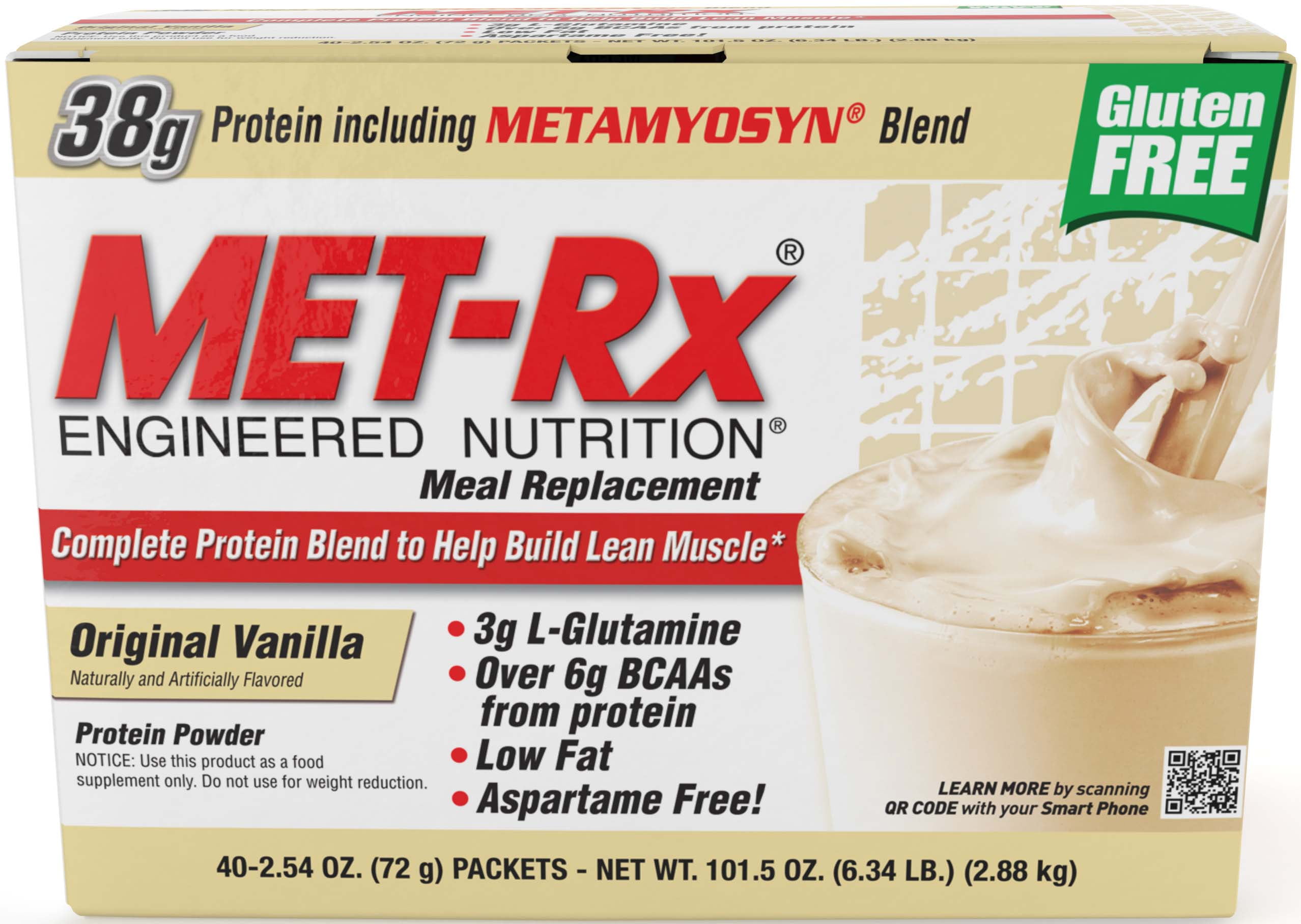METRX Original Meal Replacement, Original Vanilla, 40 Ct