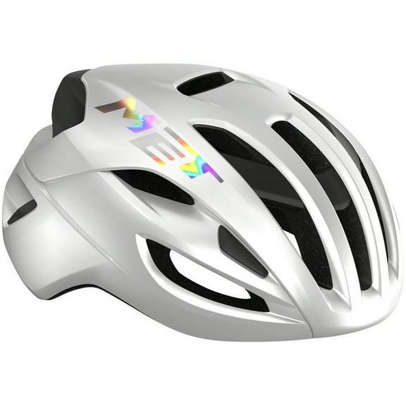 MET Rivale MIPS Helmet In-Mold Safe-T Upsilon Glossy White Holographic Medium