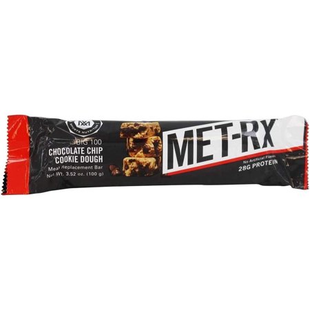 MET-Rx BIG 100 Meal Replacement Bar Chocolate Chip Cookie Dough -- 9 Bars