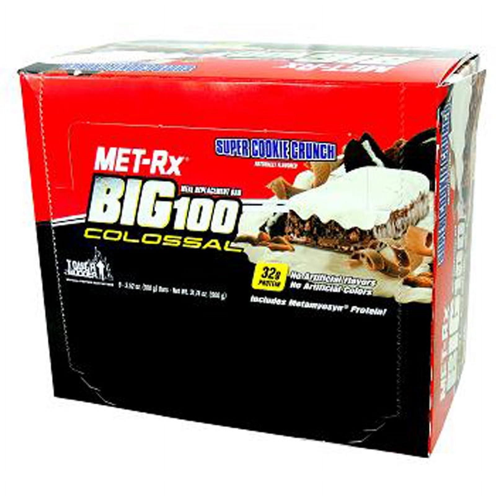 Met-Rx Big100 Bar - Colossal Super Cookie Crunch, 9 Count (NUTRITION BAR WITH PROTEIN)