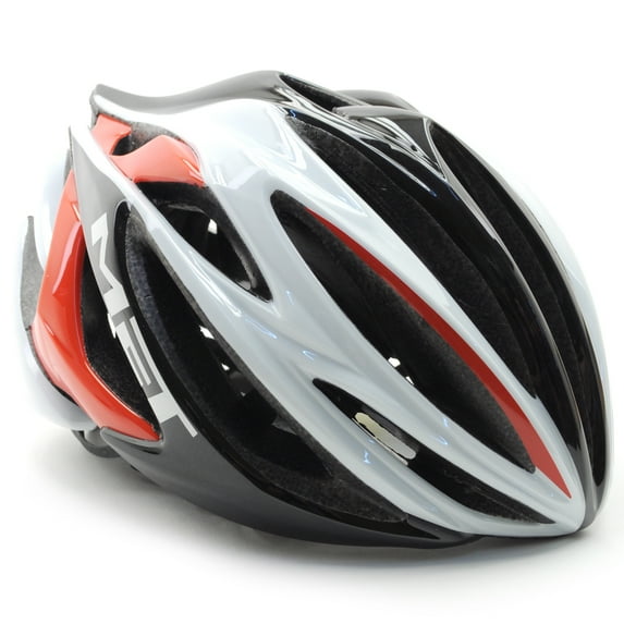 MET Stradivarius Road Bike Helmet // White/Black/Red // Large