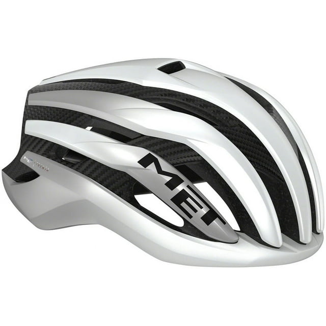 MET Trenta 3K Carbon MIPS Helmet In-Mold EPS Matte White/Silver Metallic, Medium