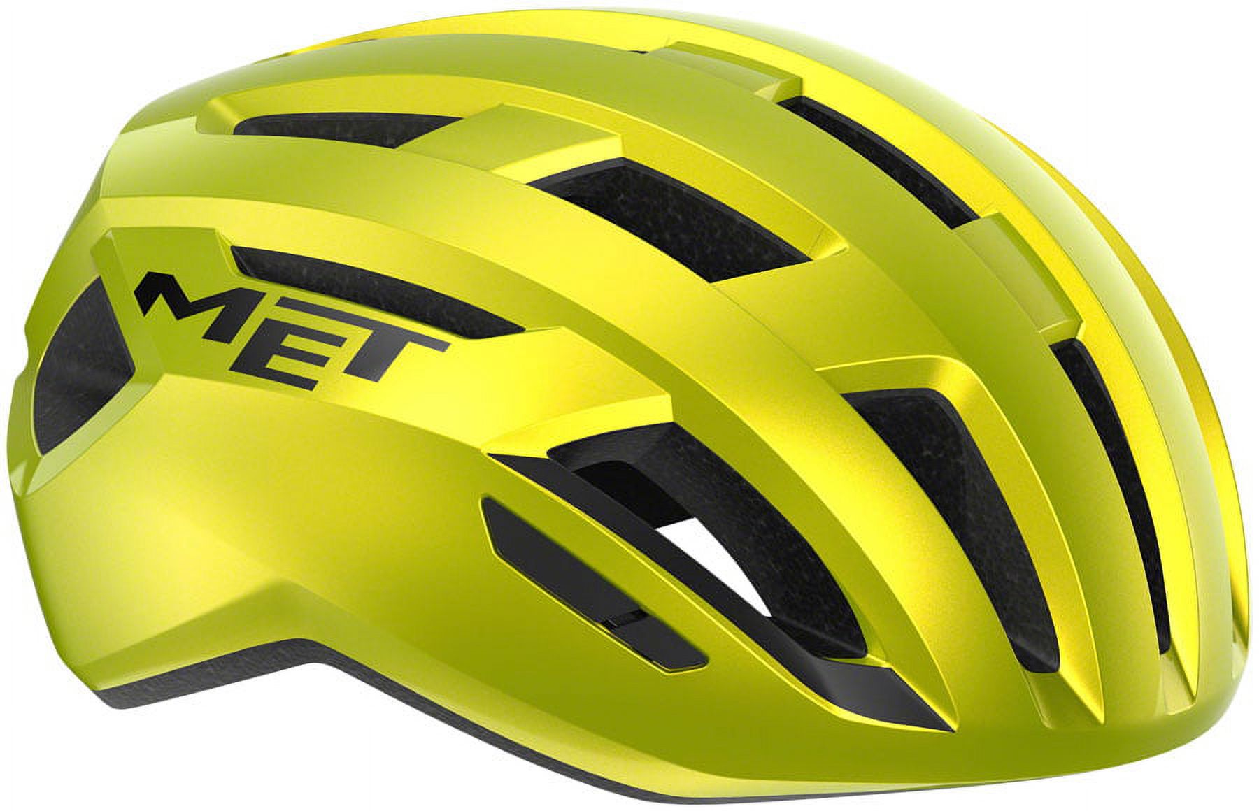 MET Vinci MIPS Road Helmet In-Mold Safe-T DUO Glossy Lime Yellow Metallic, Small